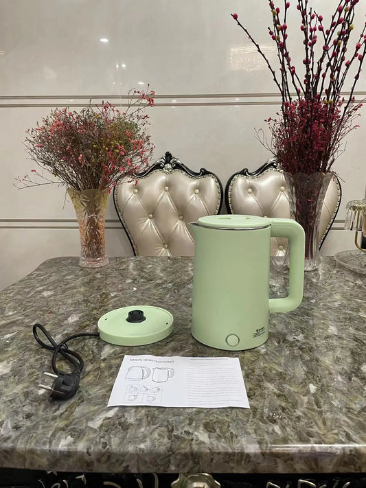Electric Stainless Steel Kettle with UK and EU Plugs
