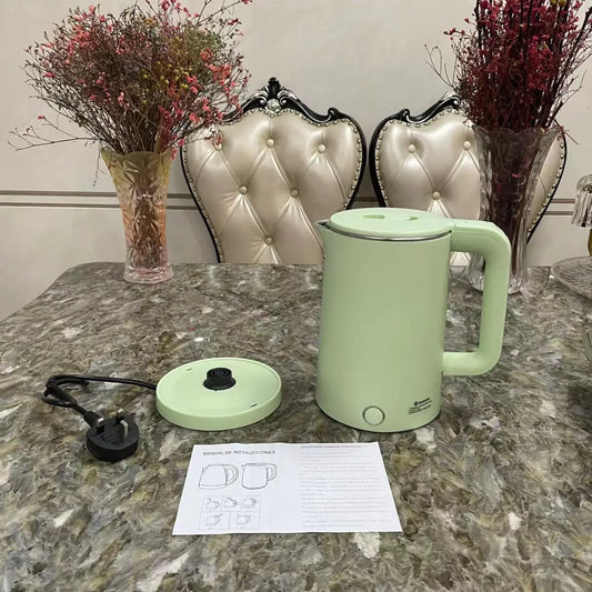Electric Stainless Steel Kettle with UK and EU Plugs