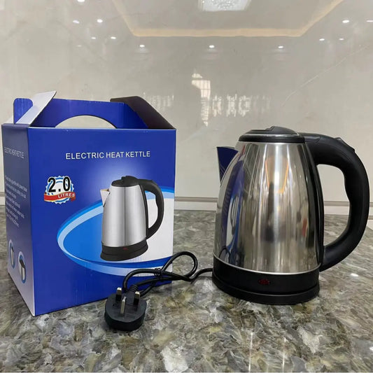 Electric Stainless Steel Kettle with UK and EU Plugs