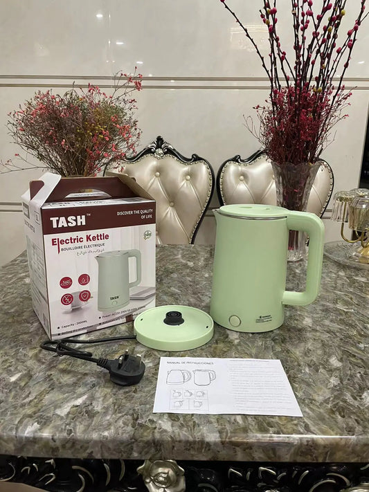 Electric Stainless Steel Kettle with UK and EU Plugs